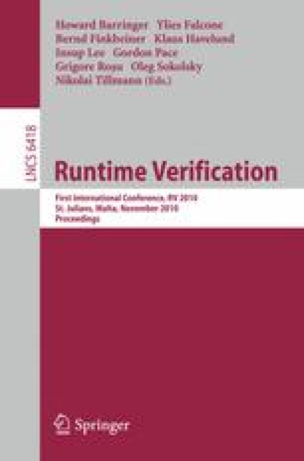 Front cover of Runtime Verification, RV 2010